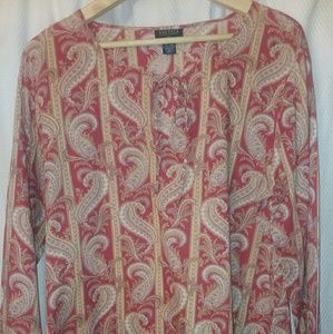 Nautica hankerchief print cotton top